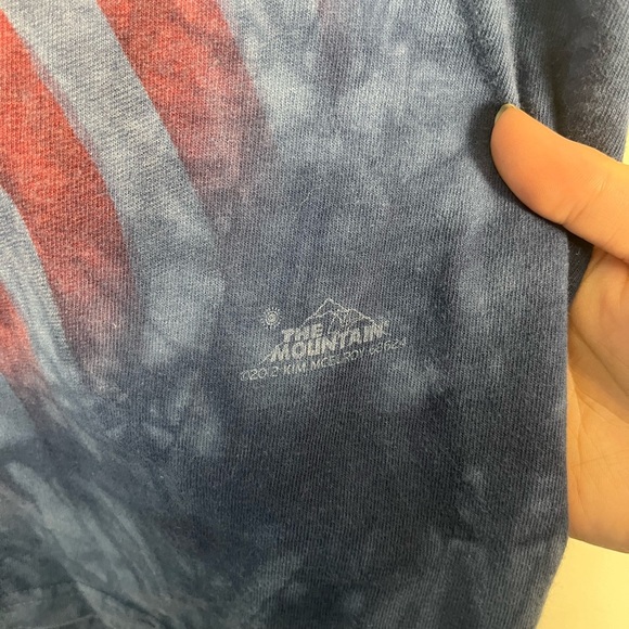 The Mountain T-shirt small USA Patriotic Horse and blue tie dye - Picture 3 of 4